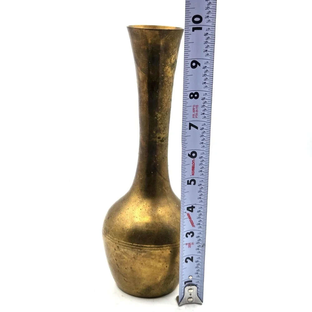MCM Brass Bud Vase 10